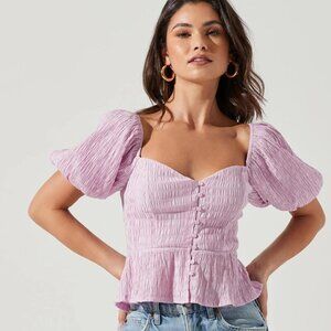 ASTR The Label Women's Purple and Pink Blouse